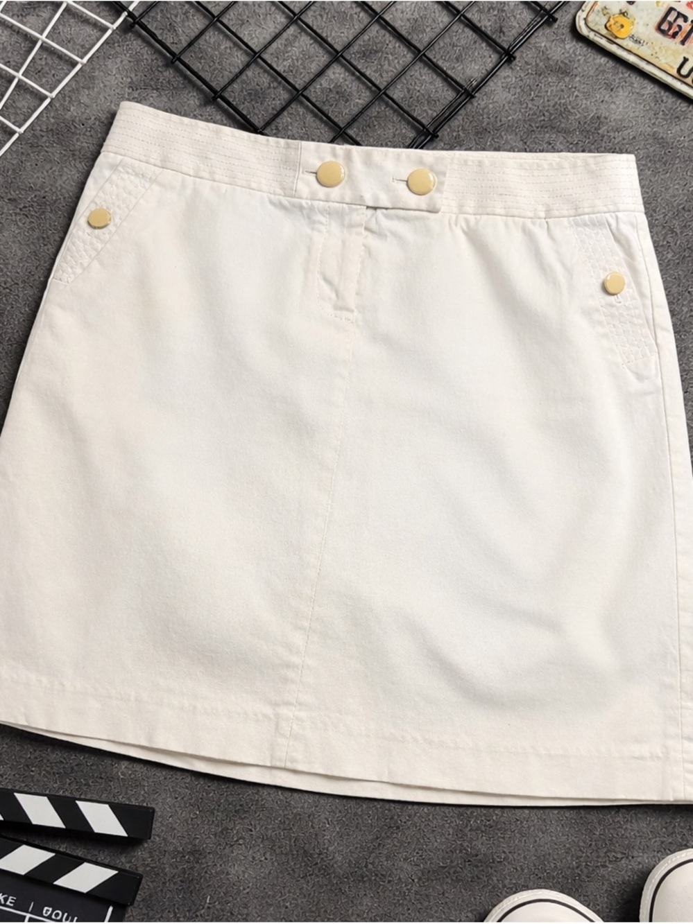 J.Crew Classic White A-Line Women's Skirt